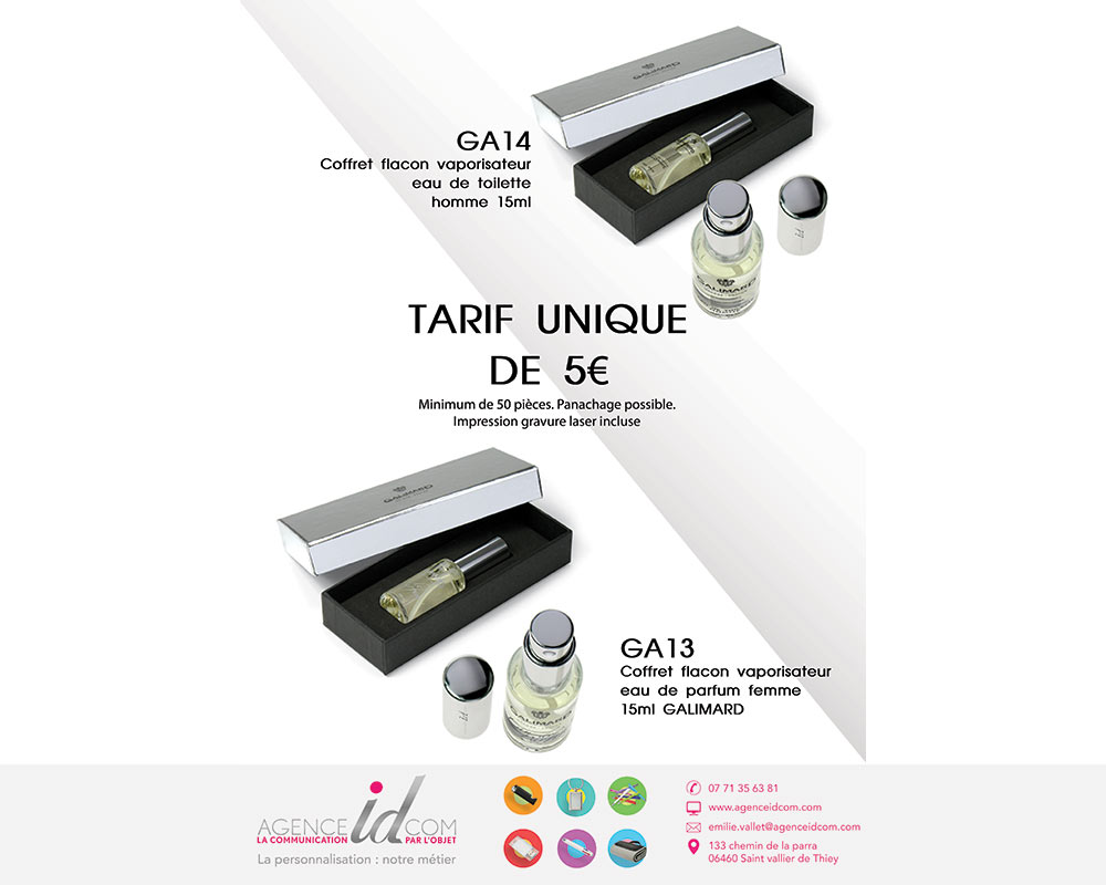 Promotion sur le coffret flacon vaporisateur